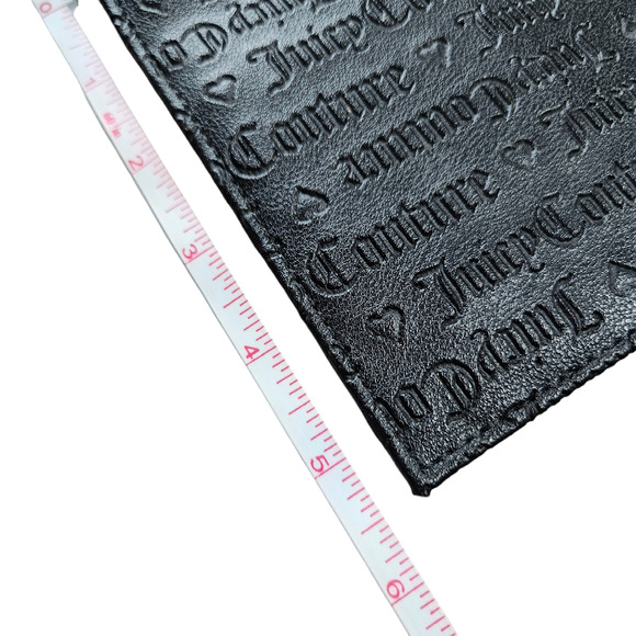 Juicy Couture Furget Me Not wristlet black heart and soul debossed - Picture 7 of 7